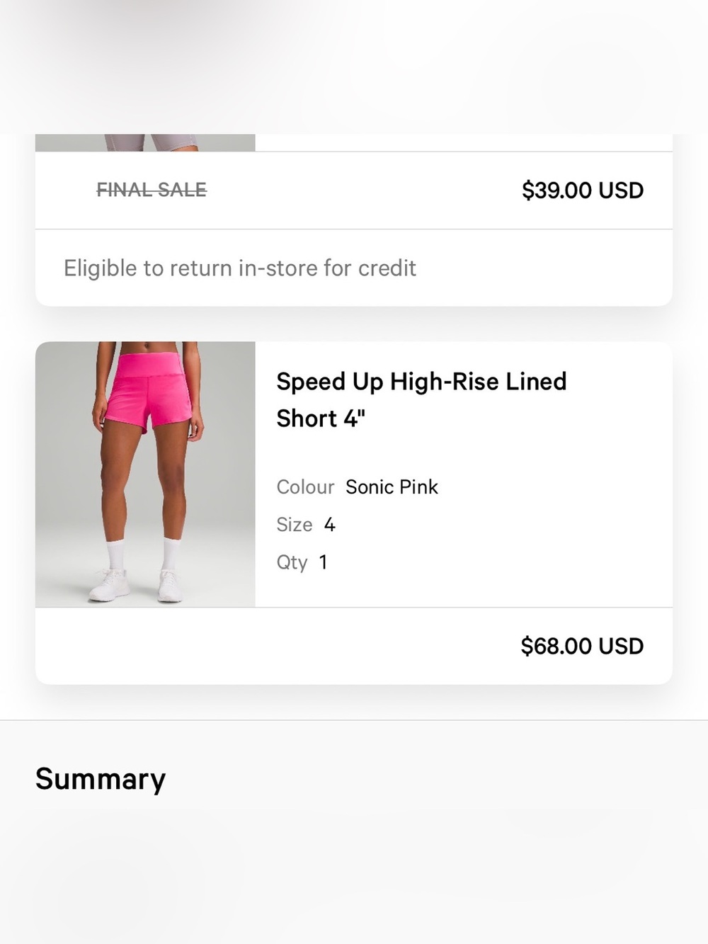 Lululemon High Rise Speed Up Shorts - Picture 5 of 5